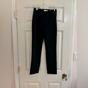 Vince Black Pull-On Pants XS Side Zip Elastic Waist Minimalist